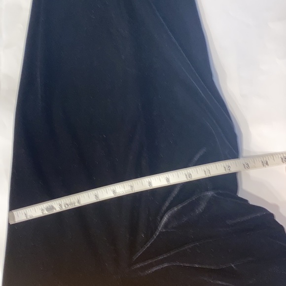 HP🎉Chico's Black Velvet Pull On Elastic Waist Loose Fit Holiday Pants 16 or XL - Picture 6 of 9